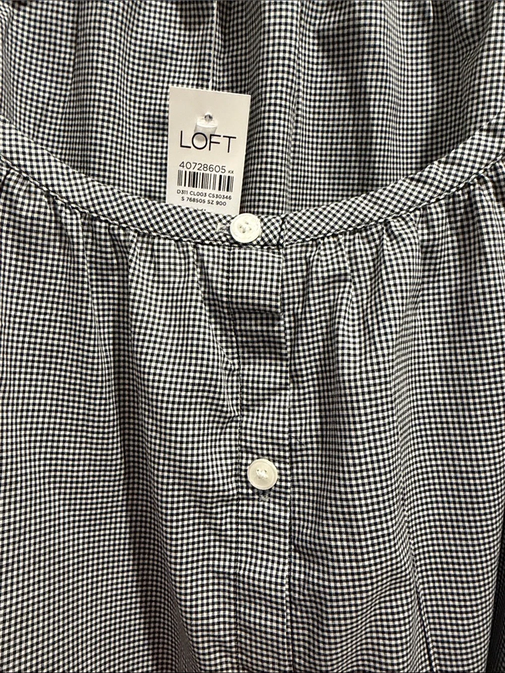 LOFT gingham blouse